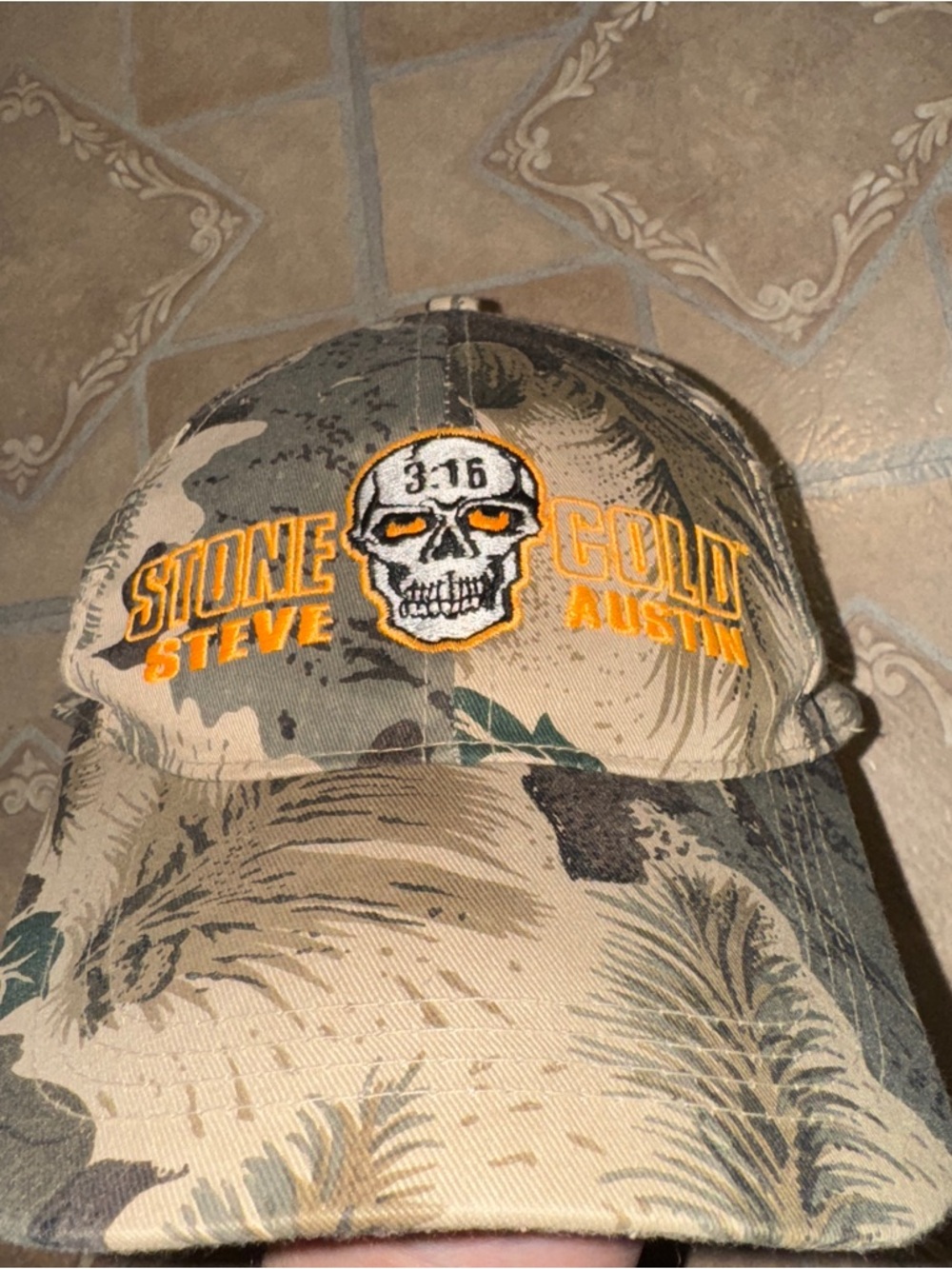 Vintage Stone Cold Steve Austin 3:16 Camo Hat - WWE Attitude Era